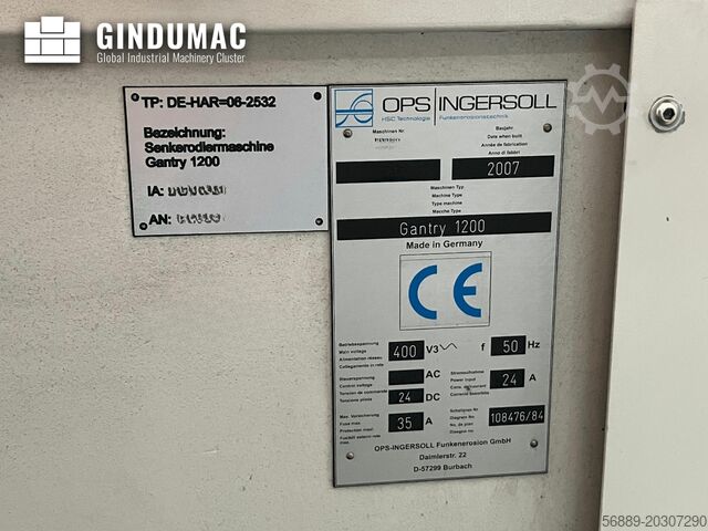 Senkerodiermaschine OPS INGERSOLL Gantry 1200