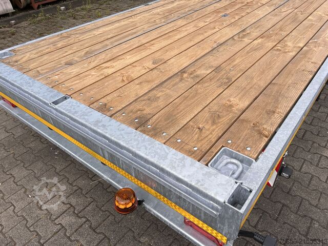 Anhänger mit offener Pritsche Möslein THT 14-G 7,20 L ausziehbar  13,9 t Tandemanhänger- Tieflader, ausziehbarLuftgefedert