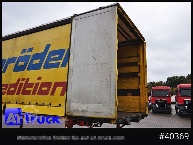 Wechselbrücke mit Pritsche & Plane WECON 7.45, Bordwand + Schiebeplane, verzinkt