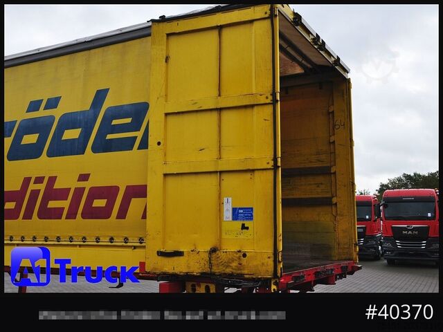 Wechselbrücke mit Pritsche & Plane KRONE 7.45, Bordwand + Schiebeplane,