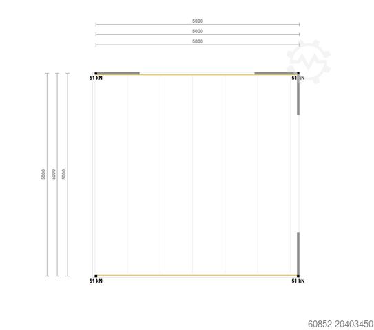 Lagerbühne 5x5m Lagerbühne , Belastung : 500kg/qm Unterkante: 3m ,ca. 25qm , Systembühne