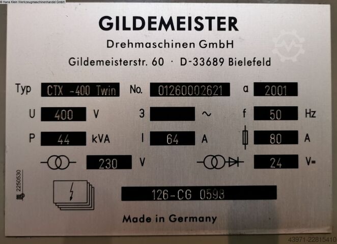 CNC Drehmaschine GILDEMEISTER CTX 400