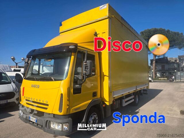 Flatbed truck with tarp Iveco 75E17 CENTINATO 6,20 SPONDA DISCO