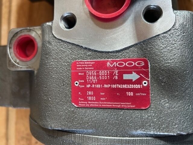 Moog Doppelpumpe RKP100/63 Moog D956-0001  D956-5001
