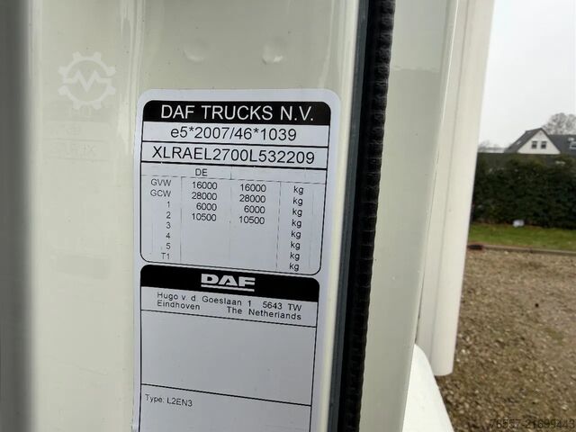 Koffer DAF LF 290 LF290.16. EURO6.  2024.