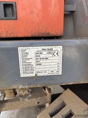 Atlas 200 MH material handler, year 2017 ATLAS 200 MH