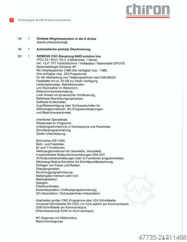 CNC-Bearbeitungszentrum mit Roboter CHIRON FZ 15 WM HS