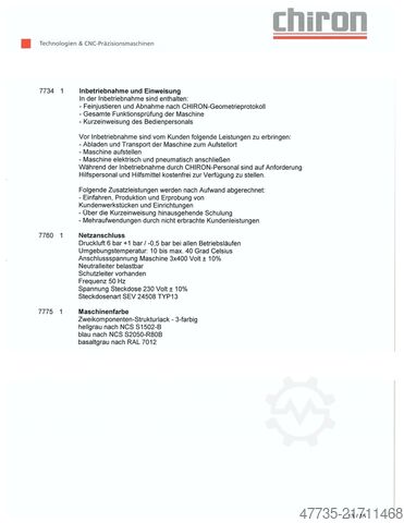 CNC-Bearbeitungszentrum mit Roboter CHIRON FZ 15 WM HS