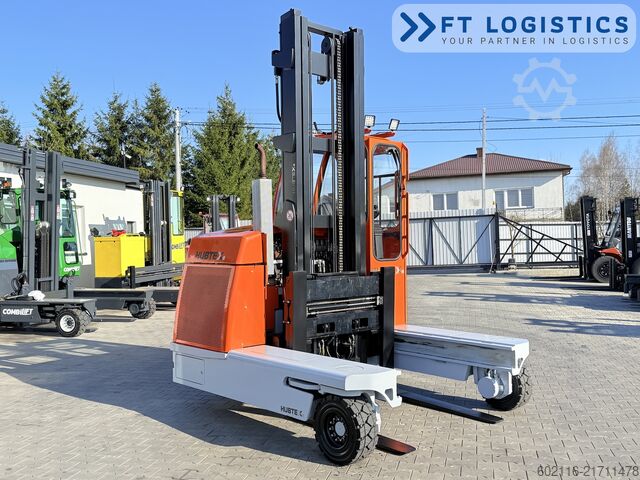 4-way forklift Hubtex DQ45G DUPLEX 5000 FORK-POSITIONER CABIN