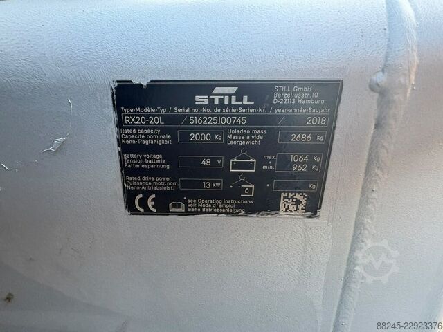 VS-23087 electric triplex mast forklift Still RX20-20L STILL VS-23087
