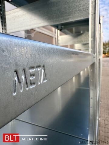 Modular shelf ca. 60,06 lfm. Fachbodenregale META H: 200 cm T: 60 cm , 150 kg pro Ebene