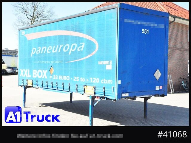 Swap body with flatbed & tarp KRONE Wechselbrücke Jumbo BDF 7,82, Code XL,