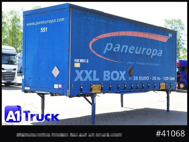 Swap body with flatbed & tarp KRONE Wechselbrücke Jumbo BDF 7,82, Code XL,
