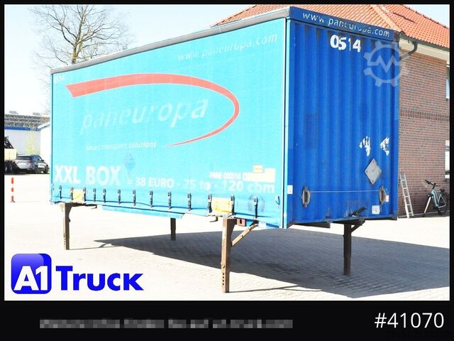 Swap body with flatbed & tarp KRONE Wechselbrücke Jumbo BDF 7,82, Code XL,