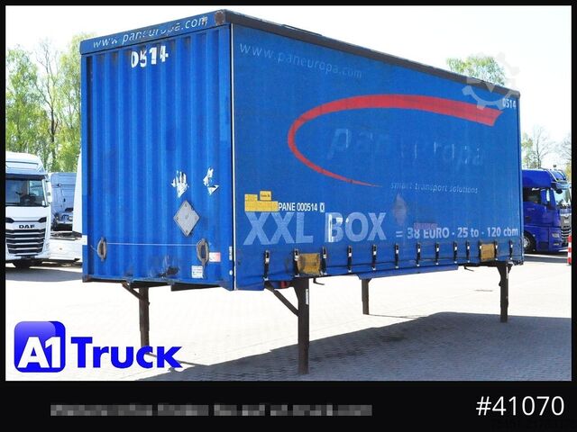 Swap body with flatbed & tarp KRONE Wechselbrücke Jumbo BDF 7,82, Code XL,