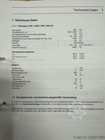 Die-cutting machine schoen + sandt Brückenstanze
