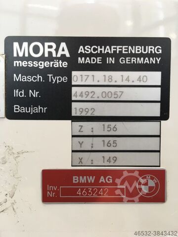 Coordinate measuring machine Mora CNC KMG