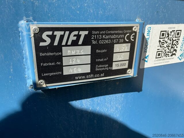 Small container for wheel loader OQ 80 Kleincontainer Container