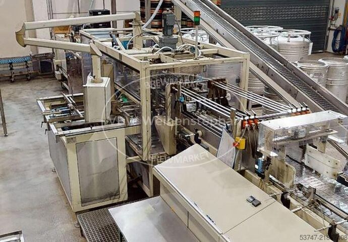 Tray packaging and shrink wrapping machine Meypack Verpackungssystemtechnik 