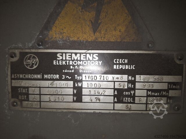 Electric motor Siemens different types