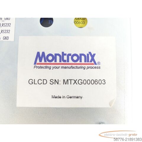 Component  Montronix GLCD Operator Panel SN: MTXG000603 - ! -