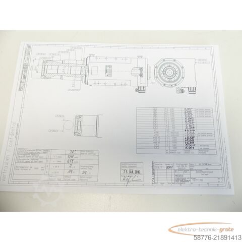 Component Weiss 178377 Schleifspindel 21kw / 7000 U/min = 0001    !