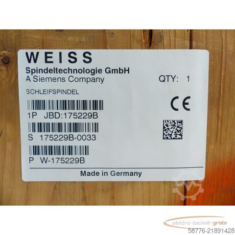 Component Weiss W-175229B / 175229B Schleifspindel SN: 175229B-0033 - ! -
