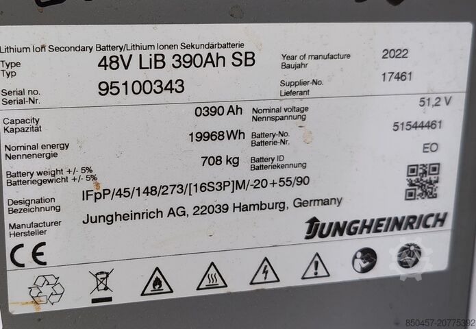 Elektrisch – 3 Räder Jungheinrich EFG 213 LI ION 2022y/ 3.3m/ 6883h/ 4v