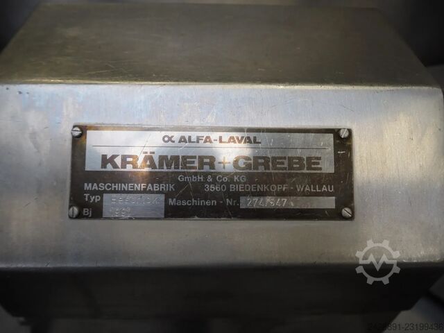 Vacuum cutter with loading system Alfa Laval, Krämer + Grebe VSM 200