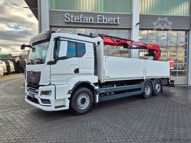 LKW mit Pritsche (offen) MAN TGS 26.470 6x2-4 LL Baustoff Palfinger PK20.501L