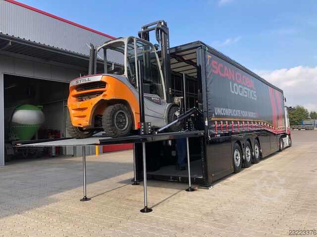 Tieflader-Sattelauflieger  Innenlader Zwischenlader Gabelstaplertransporter