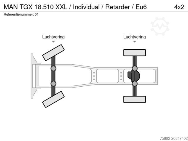Standard-SZM MAN TGX 18.510 XXL / Individual / Retarder / Eu6