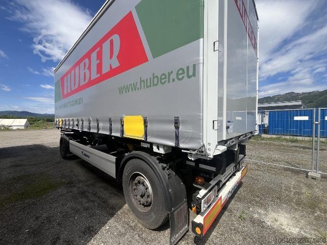 Swap chassis trailer Krone AZW 18 eL3B9 mit neuer KORNE CURTAIN Box / Brücke