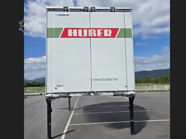 Swap chassis trailer Krone AZW 18 eL3B9 mit neuer KORNE CURTAIN Box / Brücke