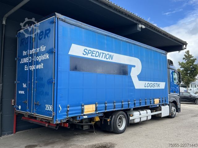 Flatbed truck with tarp MERCEDES-BENZ Actros 1840 Klima Retarder Jumbo Mega 7,7m AHK