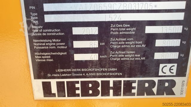 Radlader LIEBHERR L 524 kein 514 538 TipTop sehr gute Ausstattung
