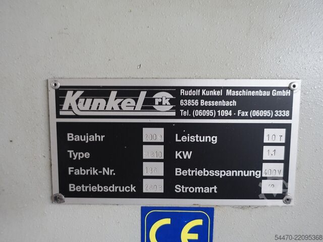 Horizontal bending machine KUNKEL MB10