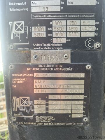 Forklift Clark DPL 60 LPG