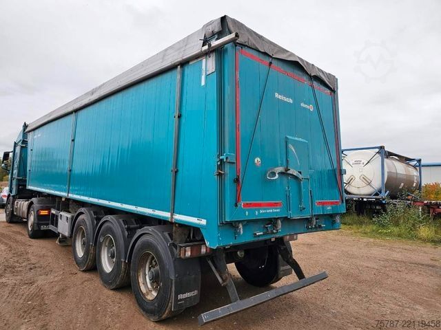 Tipper semitrailer REISCH 49 cbm, Pendelklappe, Lift, Lastmanometer, BPW