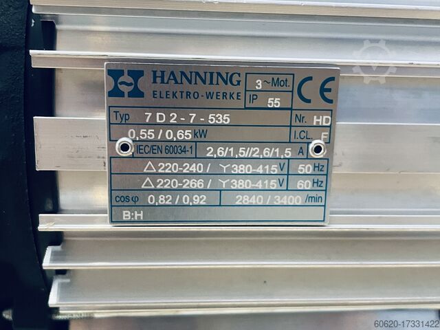 Vakuumpumpe Leybold SOGEVAC/ Hanning Elektro-Werke 7D2-7-535(2)