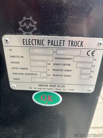 Elektrische Niederhubwagen HC (Hangcha) CBD15-A2MC1