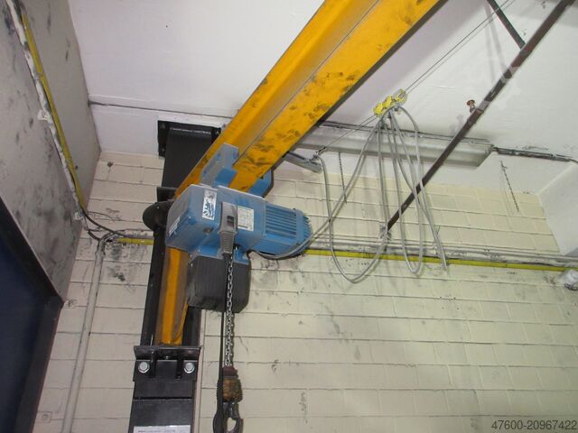 Column jib crane jib crane chain hoist Demag D-AW Kran Drehkran Hallenkran 4,5m Demag 500 Kg 0,5t + Demag DC Kettenzug