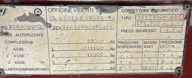 Semi-trailer with flatbed Viberti 22R10