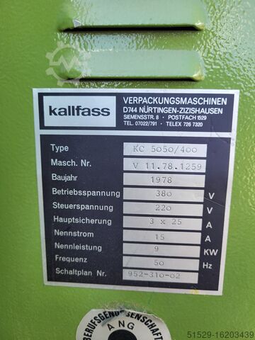 Schrumpfanlage KALLFASS 5050/400