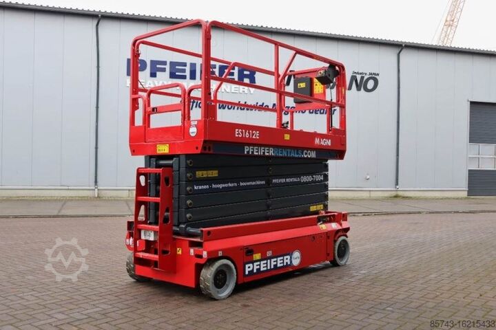 Scissor lift Magni ES1612E Valid inspection, *Guarantee!, Electric, 1