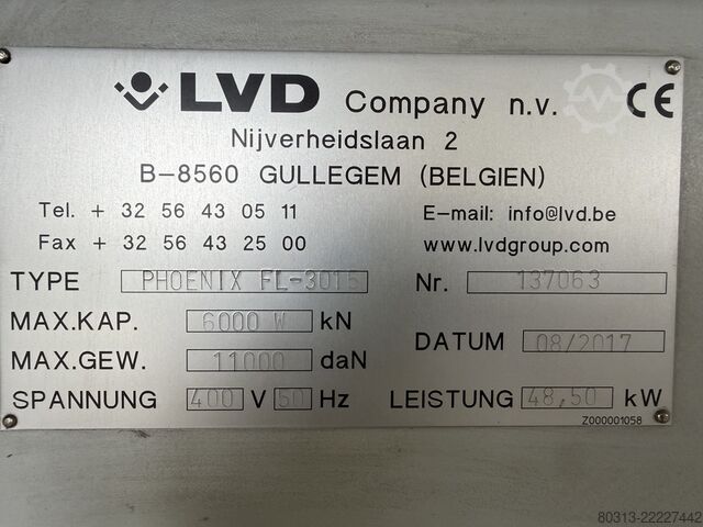 Laserschneidmaschine LVD PHOENIX FL 3015 Fiber 6 kW