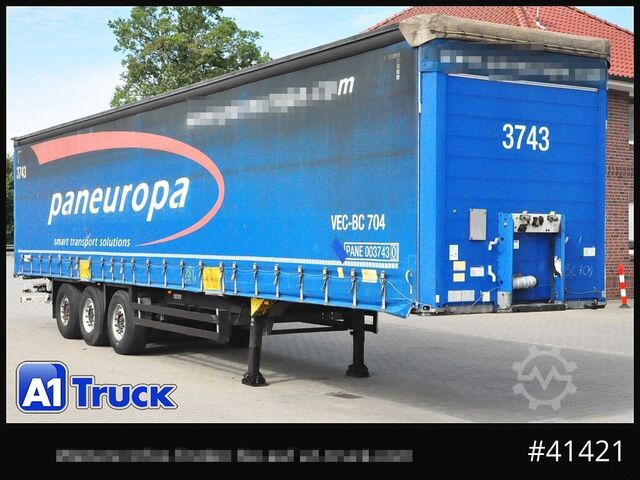 Open semitrailer with tarp SCHMITZ SCB S3T , Tautliner, verzinkt, Kranbar, Coilmulde,