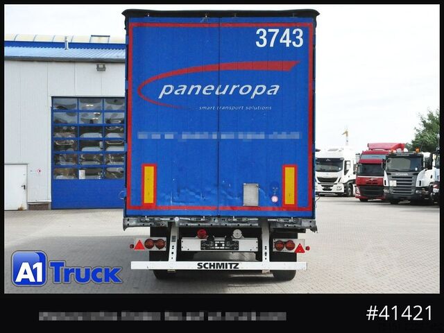 Open semitrailer with tarp SCHMITZ SCB S3T , Tautliner, verzinkt, Kranbar, Coilmulde,
