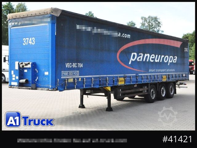 Open semitrailer with tarp SCHMITZ SCB S3T , Tautliner, verzinkt, Kranbar, Coilmulde,