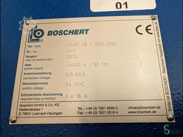 Press brakes  Boschert Profi 28 / 1000 CNC 2014 Boschert Profi 28 / 1000 CNC